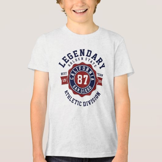 Legendarische California 87 Tri-Blend Shirt (Voorkant)