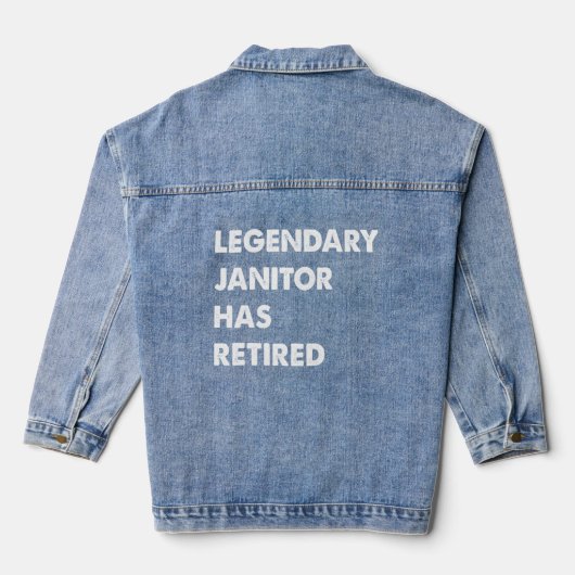 Legendarische conciërge is met pensioen denim jacket (Achterkant)