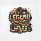 Legendarische echtgenoot papa fleece deken (Voorkant (Horizontaal))