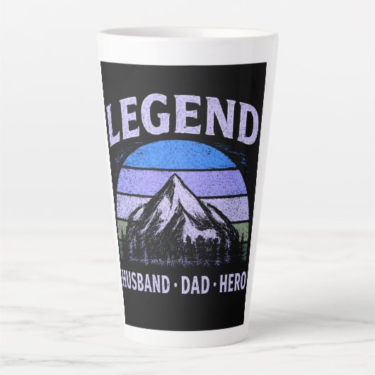 Legendarische echtgenoot vader held vintage Vaderd Latte Mok (Voorkant)