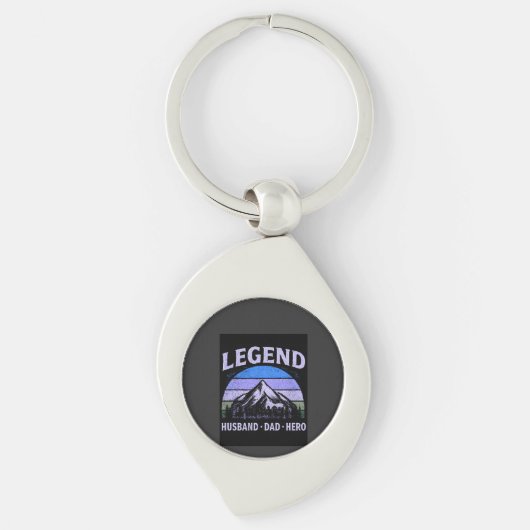 Legendarische echtgenoot vader held vintage Vaderd Sleutelhanger (Voorkant)