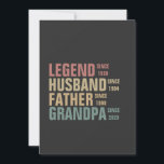 Legendarische echtgenoot vader opa verjaardag   kaart<br><div class="desc">Personaliseer dit geweldige retro vintage verjaardagsidee en verras je familielid</div>