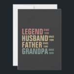 Legendarische echtgenoot vader opa verjaardag   kaart<br><div class="desc">Personaliseer dit geweldige retro vintage verjaardagsidee en verras je familielid</div>