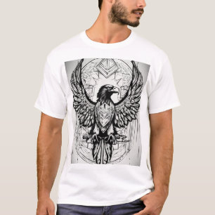 Legendarische Geometric Eagle Tattoo Stencil T-shi T-shirt