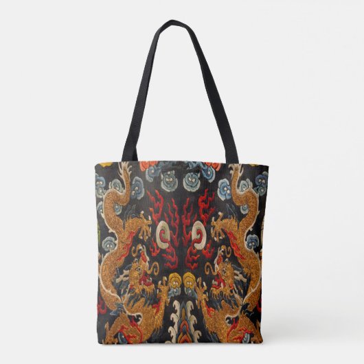 Legendarische Ghost Samurai Dragon Master Tote Bag (Achterkant)