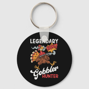 Legendarische Gobbler Hunter Funny Turkije Jagen Sleutelhanger
