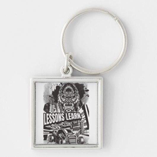 Legendarische Gorilla Lessen Leren Sleutelhanger (Voorkant)