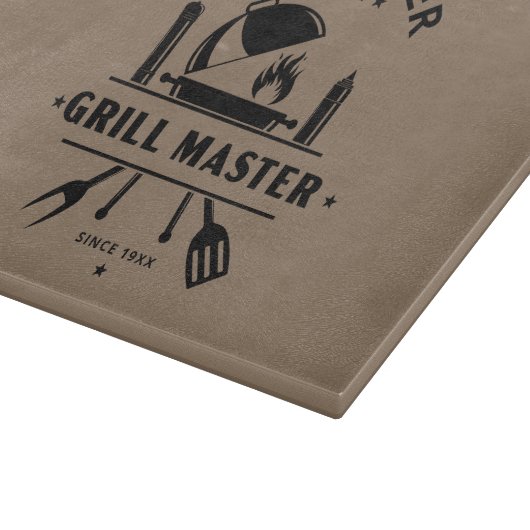 Legendarische Grillmaster | Aangepaste naam roodbr Snijplank (Hoek)