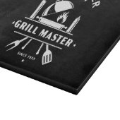 Legendarische Grillmaster | Aangepaste naam zwart Snijplank (Hoek)