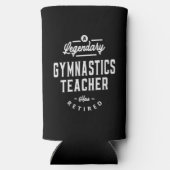 Legendarische gymnastiekleraar met pensioen seltzer blikjeskoeler (Achterkant)