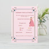 Legendarische Hen Night Uitnodiging – Leuke Roze B (Staand voorkant)