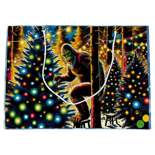 Legendarische kerst Bigfoot Groot Cadeauzakje (Voorkant)