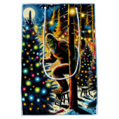 Legendarische kerst Bigfoot Medium Cadeauzakje (Achterkant)