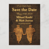 Legendarische liefde Save the Date Briefkaart Gay  (Voorkant)