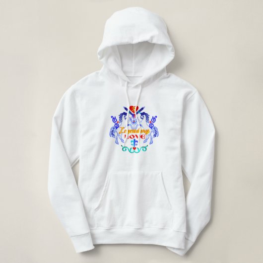 ❤️✦°·🦄Legendarische Love-Unicorn Sweatshirt met c (Design voorkant)