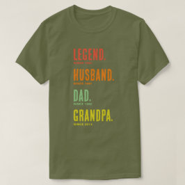 Legendarische man papa opa sinds T-shirt