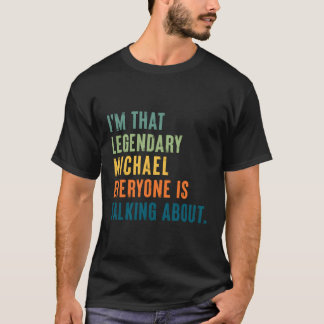 Legendarische Michael gepersonaliseerde naam T-shirt