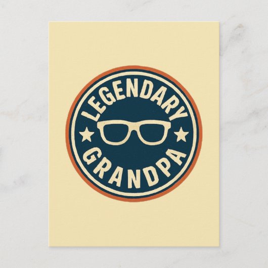 legendarische opa retro badge briefkaart (Voorkant)