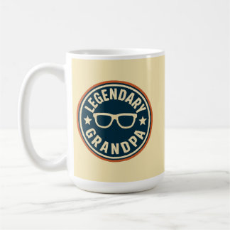 legendarische opa retro badge koffiemok