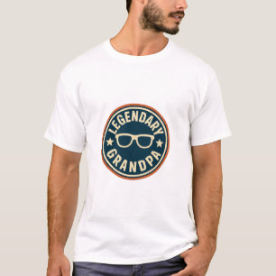 legendarische opa retro badge t-shirt