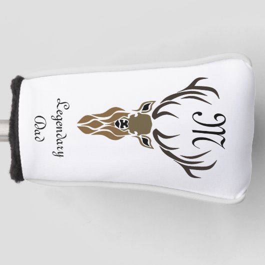 Legendarische papa rode hert golfheadcover (Voorkant)