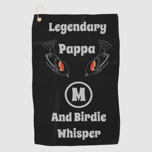 Legendarische Pappa en Birdie Whisper Red Wing Bir Golfhanddoek (Voorkant)