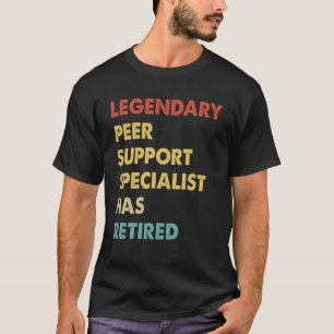 Legendarische peer-ondersteuningsspecialist is met t-shirt