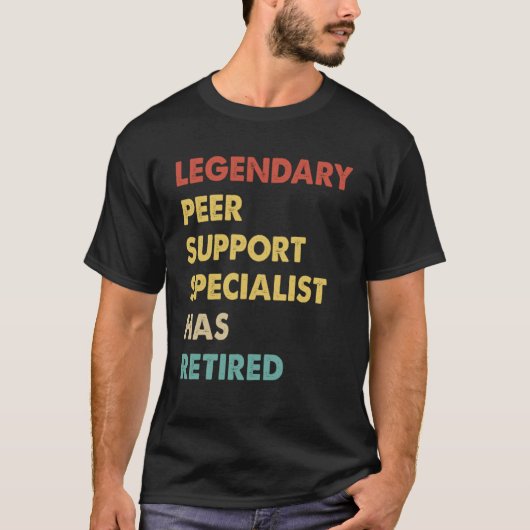 Legendarische peer-ondersteuningsspecialist is met t-shirt (Voorkant)