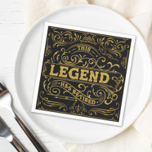 Legendarische Pensioen Vintage Zwart Goud