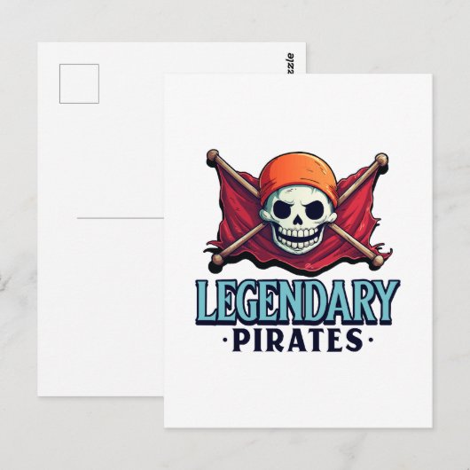 Legendarische Piraten Briefkaart (Voorkant / Achterkant)