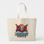 Legendarische Piraten Grote Tote Bag (Achterkant)