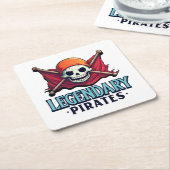 Legendarische Piraten Kartonnen Onderzetters (Schuin)