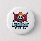 Legendarische Piraten Ronde Button 5,7 Cm (Voorkant)