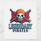 Legendarische piraten wijn etiket (Enkel label)