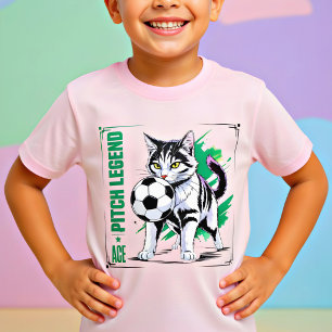 Legendarische Pitch Ace Voetbal Kat Grappig Cadeau T-shirt