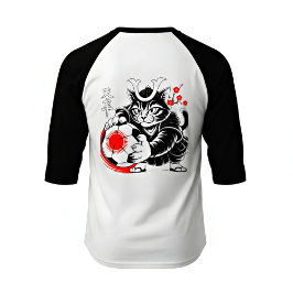 Legendarische Samurai Voetbal Kat Sportieve Casual T-shirt
