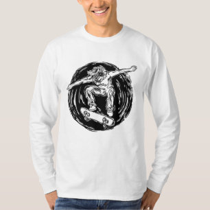 Legendarische schaatser doet skateboarden in de lu t-shirt