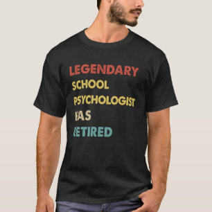 Legendarische school psycholoog is met pensioen t-shirt