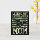 Legendarische Snowboarden Mom 80s Retro Snowboarde Kaart (Gele Bloem)