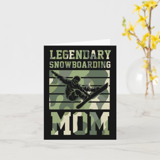 Legendarische Snowboarden Mom 80s Retro Snowboarde Kaart (Gele Bloem)