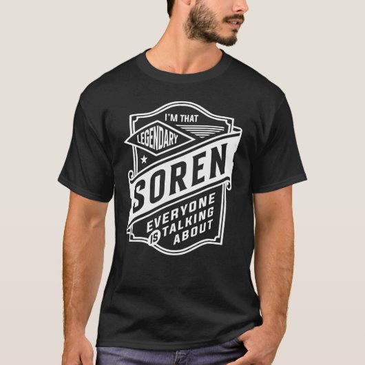 Legendarische Soren gepersonaliseerde naam Soren T-shirt (Voorkant)