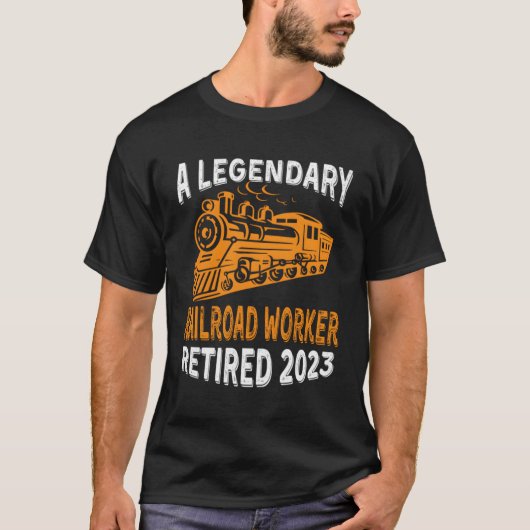 Legendarische spoorwegarbeider met pensioen 2023 R T-shirt (Voorkant)