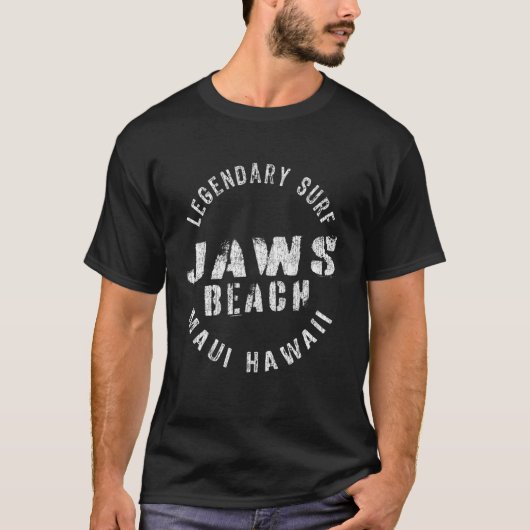 Legendarische Surf White Plain Beach Circle Stamp T-shirt (Voorkant)