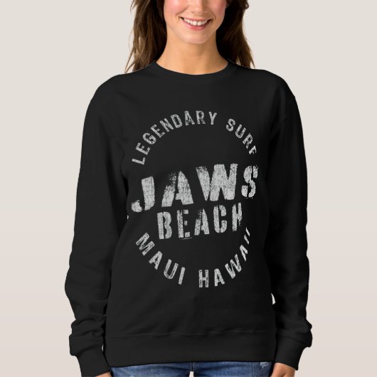 Legendarische Surf White Plain Beach Circle Stamp Trui (Voorkant)