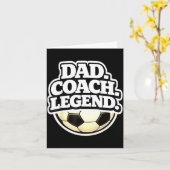 Legendarische vader coach Funny voetbal vader Kaart (Gele Bloem)