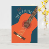 Legendarische Vader Gitaar Vaderdag Kaart (Gele Bloem)