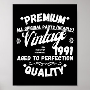 Legendarische Vintage Geboren In 1991 Prestatie Poster