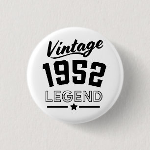 Legendarische vintage uit 1952 ronde button 3,2 cm