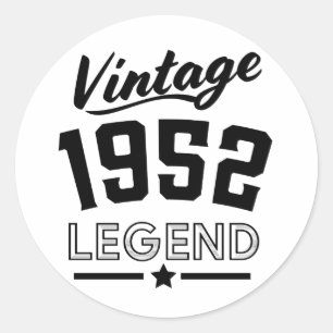 Legendarische vintage uit 1952 ronde sticker