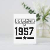 Legendarische vintage uit 1957 briefkaart (Staand voorkant)